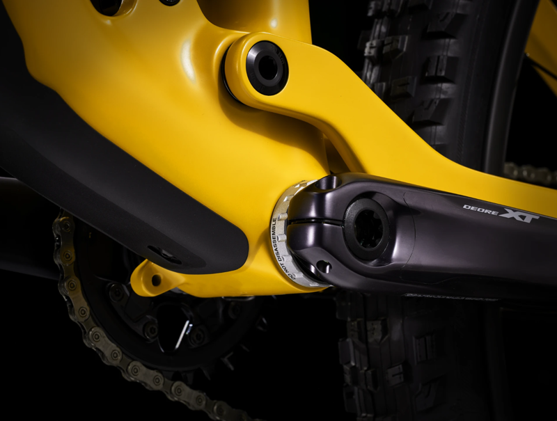 Trek Top Fuel 9.8 XT Full Suspension Mountain Bike 2023 in Baja Yellow-9